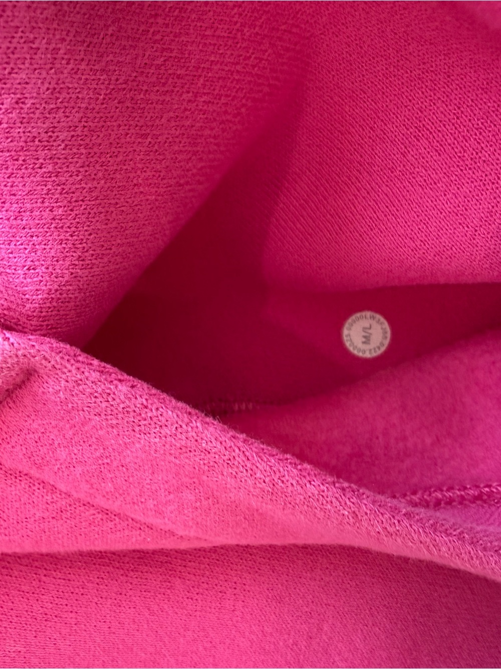 Lululemon Half-Zip Fleece Scuba Pullover in Hot Pink M/L - Picture 3 of 3